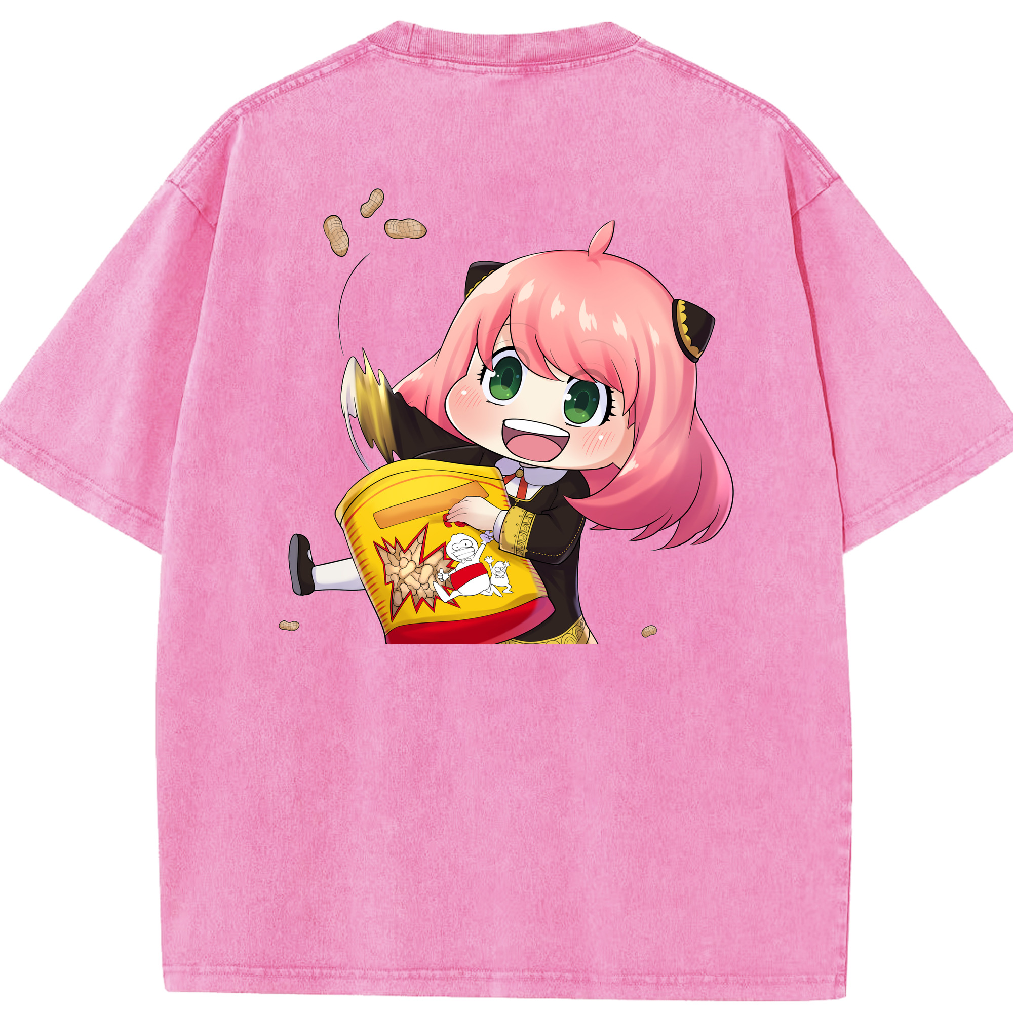 （画像用） SPY×FAMILY间谍家家酒 綿100% ヴィンテージ風 半袖Tシャツ（背面プリント）